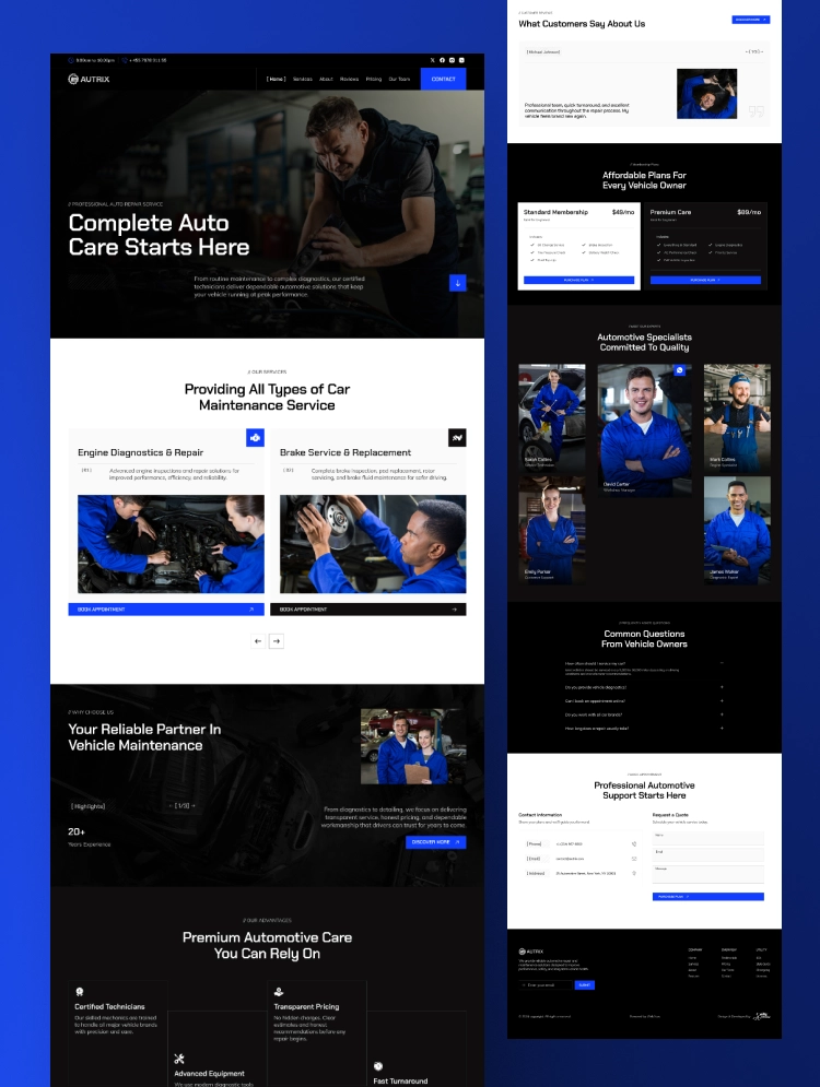 Autrix Webflow template — light modern nonprofit design