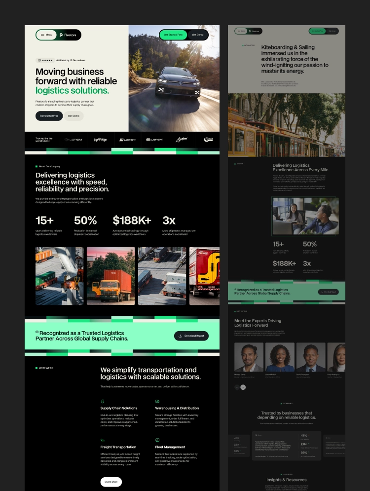 Fleetora Webflow template — light modern nonprofit design