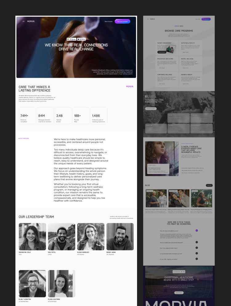 Morvia – Virtual Healthcare & Telehealth Webflow Template