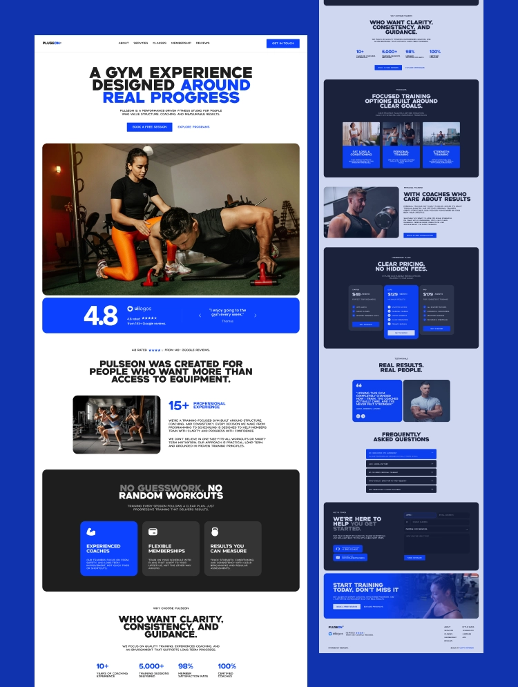 Pluseon Webflow template — light modern nonprofit design